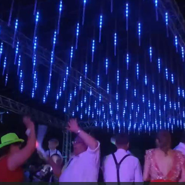 Nightclub synchronously and led falling star lights
