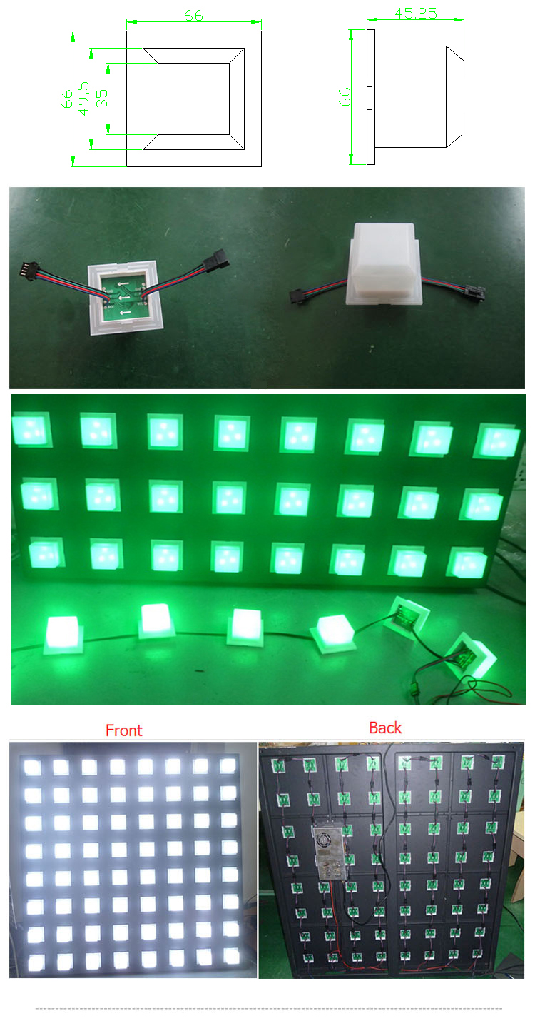 full color changing stage backdrop decoration pixel led panel  bar and nightclub decoration