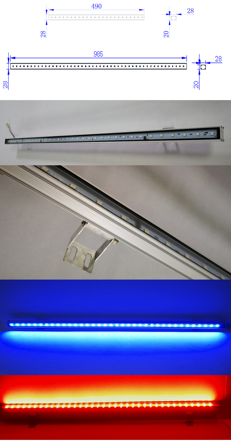 Waterproof dmx control programmable hotel bedside wall light